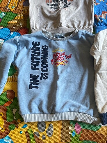 4 Yaş Beden mavi Renk Çocuk sweatshirt üst