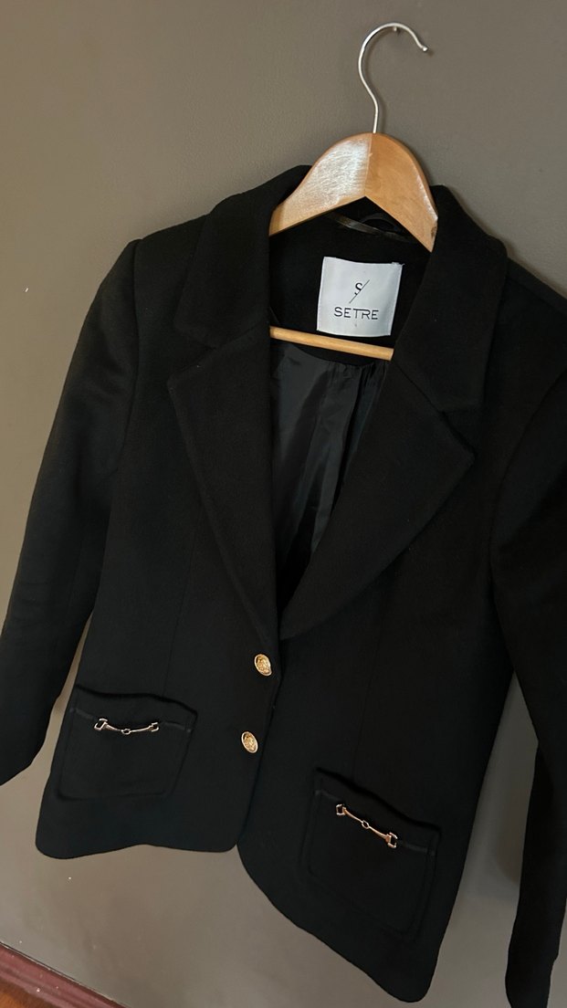 Siyah kaşe Blazer Ceket - Görsel 2