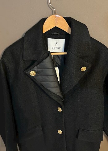 Setre kaşe uzun kaban - Görsel 3