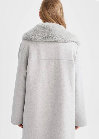 Oversize yaka kaşe kışlık kaban - Görsel 2