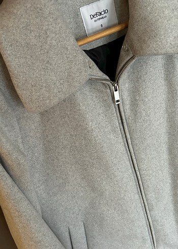 Oversize yaka kaşe kışlık kaban - Görsel 6