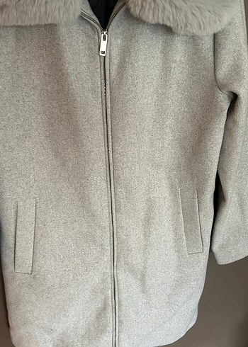 Oversize yaka kaşe kışlık kaban - Görsel 5