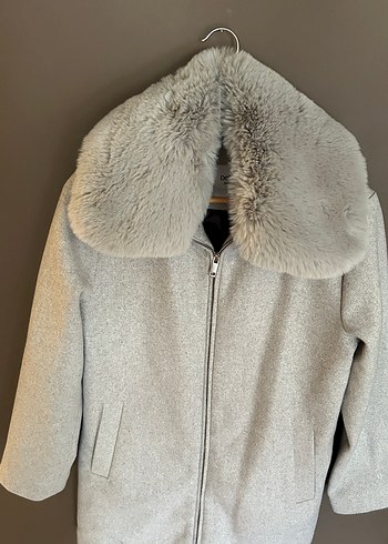 Oversize yaka kaşe kışlık kaban - Görsel 3