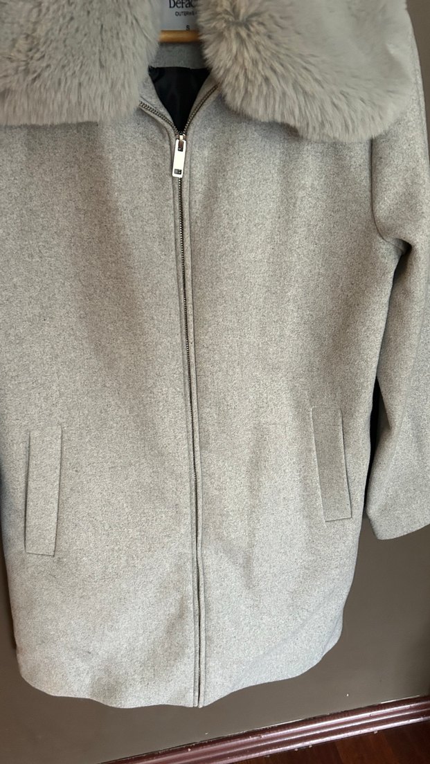 Oversize yaka kaşe kışlık kaban - Görsel 5