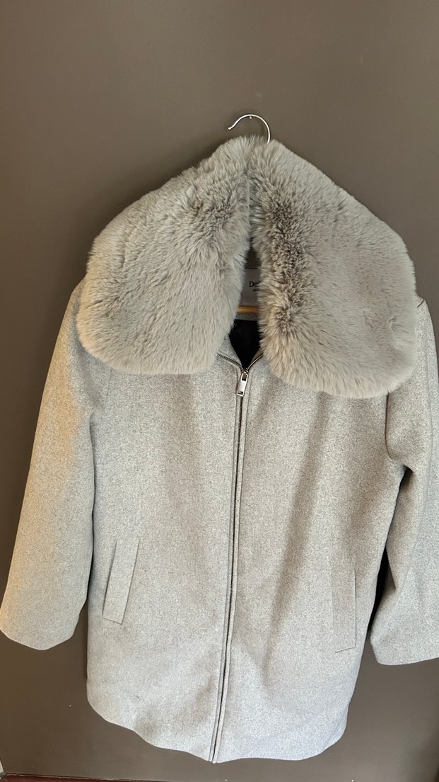 Oversize yaka kaşe kışlık kaban - Görsel 3