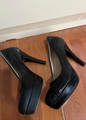 Diğer Siyah Parlak Topuklu Kadın Stiletto