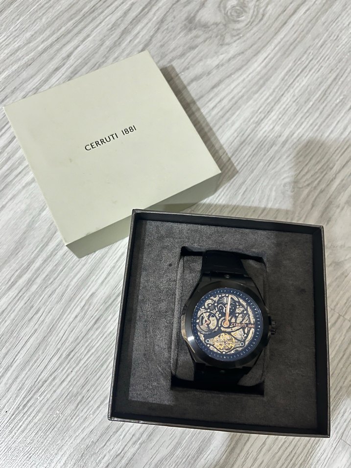 Cerruti 1881 Siyah Erkek Biker Saat - Görsel 2