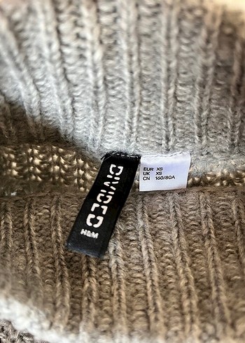 Zara Gri Boğazlı Triko Kadın Kazak