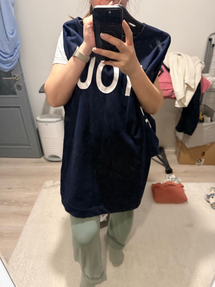 Lacivert Baskılı Midi  tunik - Görsel 3