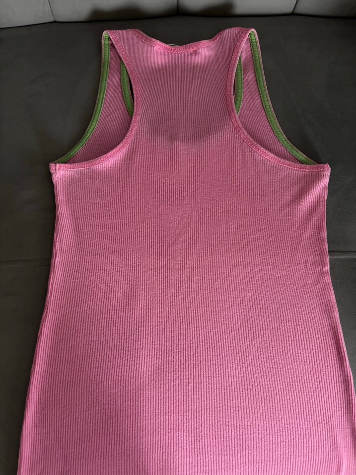 Pembe Kadın Atlet, Bisiklet Yaka, Sade - Görsel 2