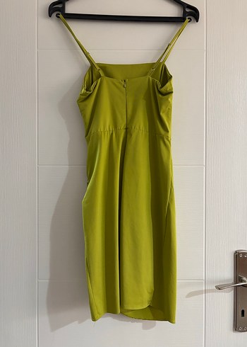 Yeşil Drapeli Midi Abiye Elbise - Görsel 2