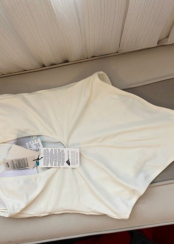 Beyaz Parlak Strappy Kadın Mayo - Görsel 2