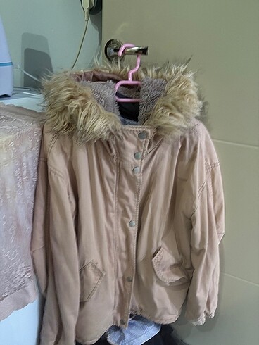 Mavi peluş mont