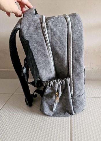 Gri Kare Desenli Bebek Çantası - Görsel 2