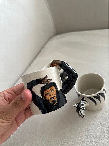  Beden çeşitli Renk mudo 2li fincan maymun yok