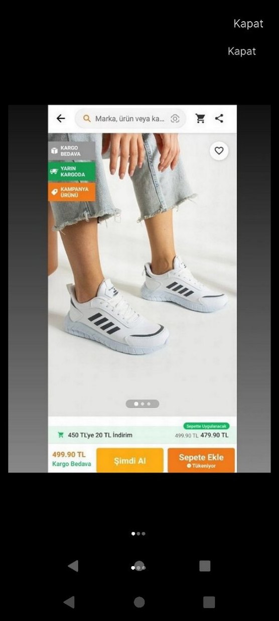 Beyaz Gri Bağcıklı Spor Kadın Sneakers - Görsel 2