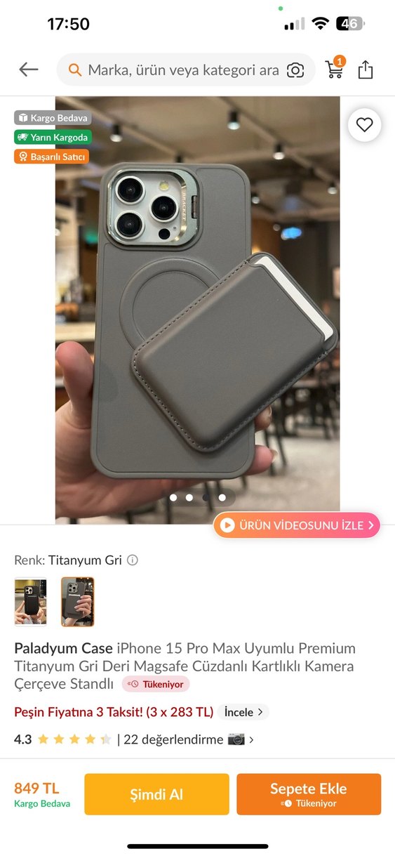 İPhone 15 Pro Max Telefon Kılıfı ve kartlık - Görsel 4