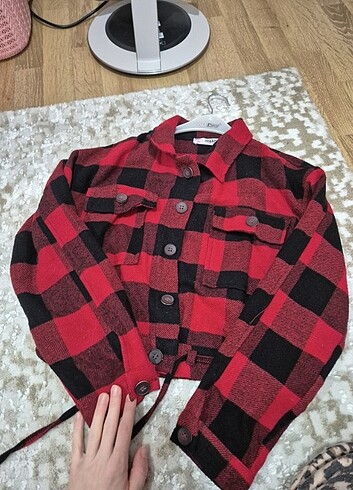 Oduncu gömleği crop ceket