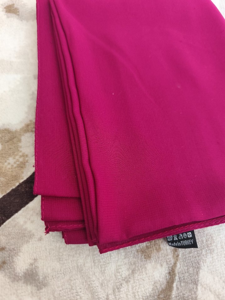 Koyu Pembe Kadın Basic Bohem Şal - Görsel 3