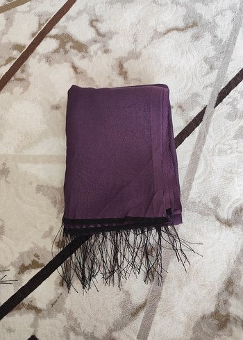 Püsküllü Mor Bohem Kadın Şal - Görsel 5
