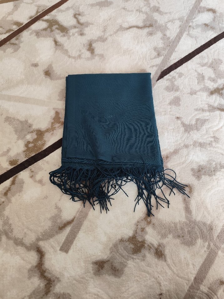 Kadın Püsküllü Yeşil Bohem Şal - Görsel 5