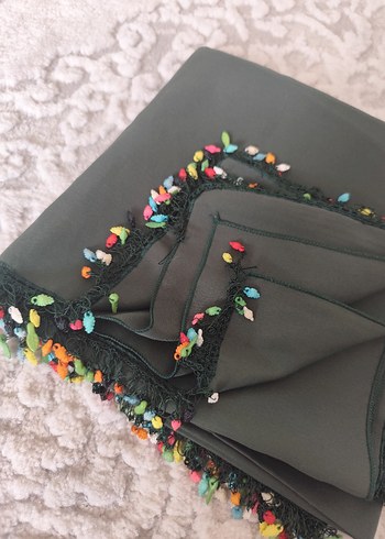 Boncuklu Çok Renkli Bohem Kadın Fuları - Görsel 2