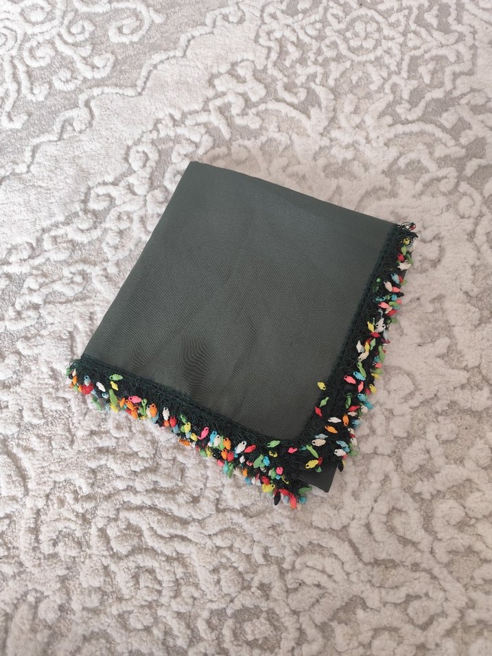 Boncuklu Çok Renkli Bohem Kadın Fuları - Görsel 3