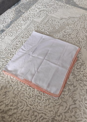 Boncuk Kenarlı Beyaz Kadın Eşarp - Görsel 6