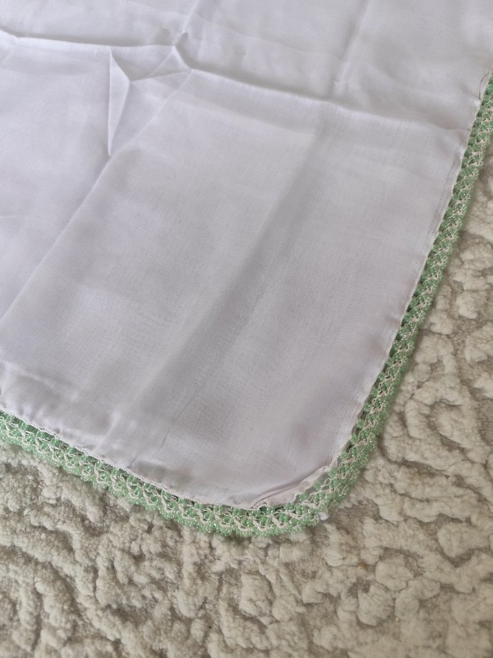 Boncuk Detaylı Beyaz Kadın Eşarp - Görsel 4