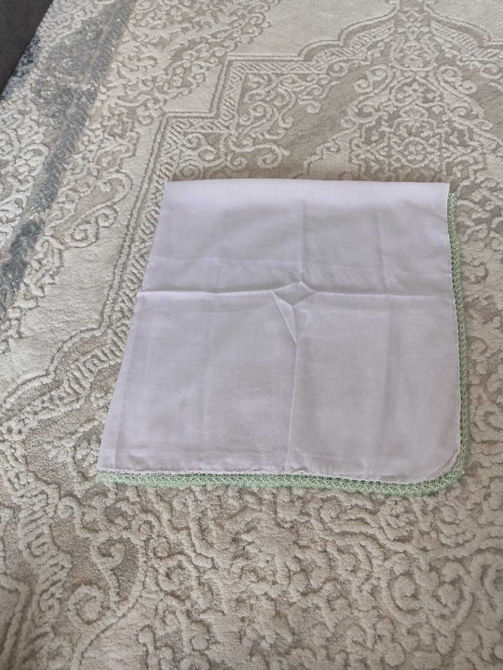 Boncuk Detaylı Beyaz Kadın Eşarp - Görsel 5