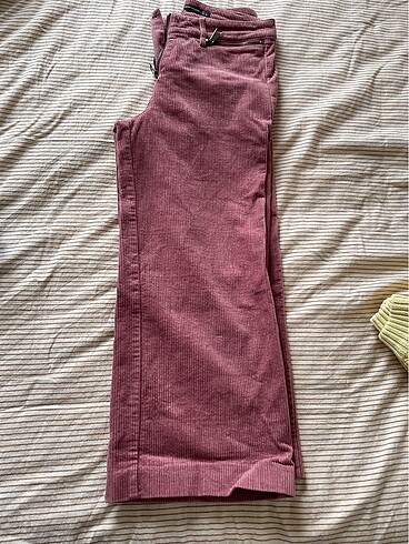 Zara Zara Kadife Pantolon- Gül kurusu