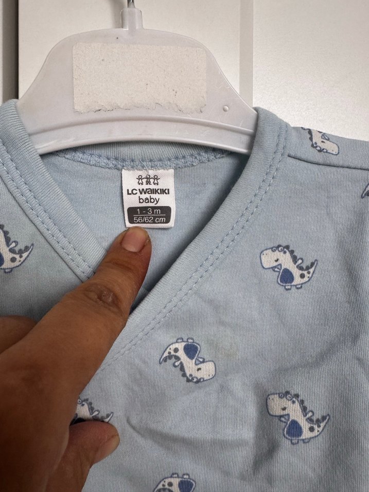 Kısa Kollu, Düğmeli Bebek Body - Görsel 3