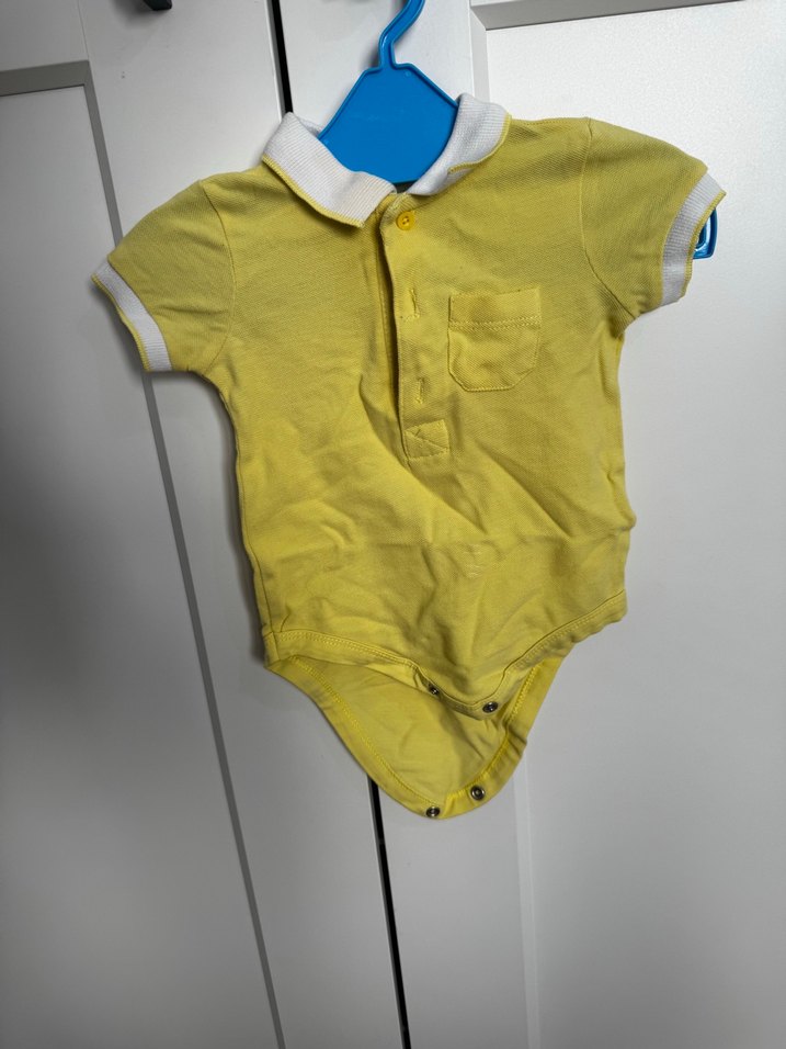 Sarı Kısa Kollu Bebek Body - Görsel 2