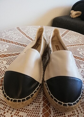 primark marka ucu lacivert krem espadril 