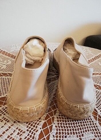 primark marka ucu lacivert krem espadril  - Görsel 6
