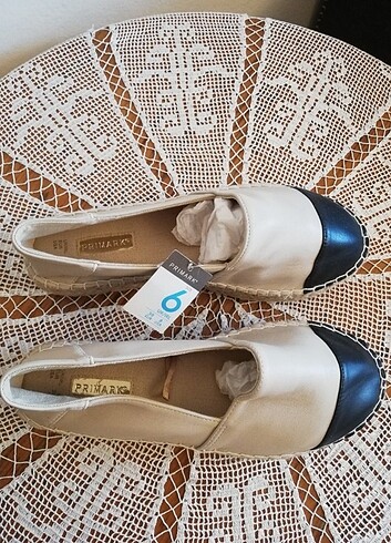 primark marka ucu lacivert krem espadril  - Görsel 7