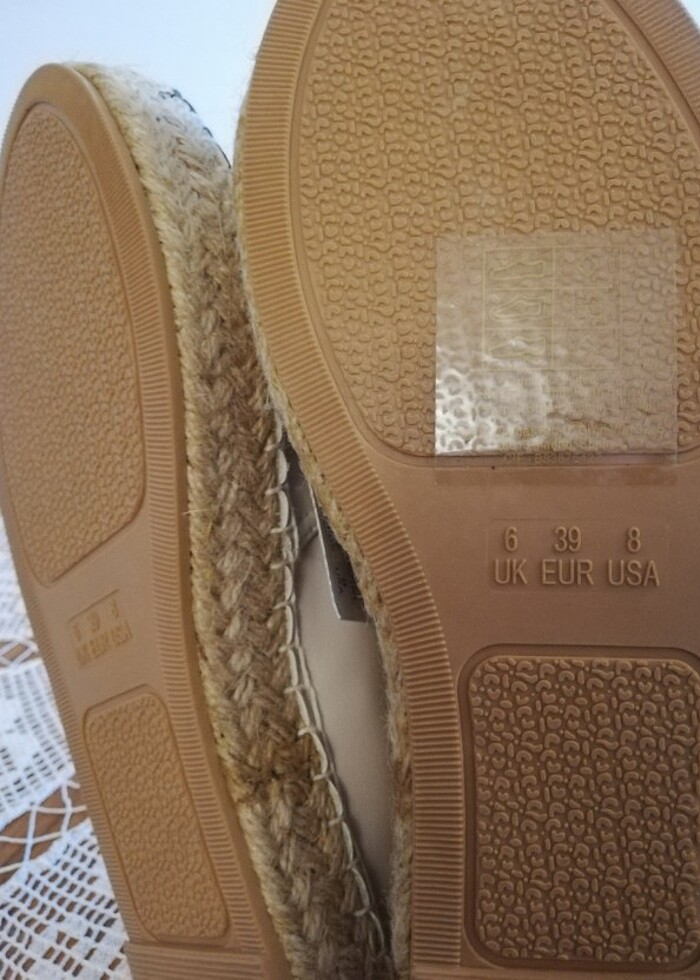 primark marka ucu lacivert krem espadril  - Görsel 2