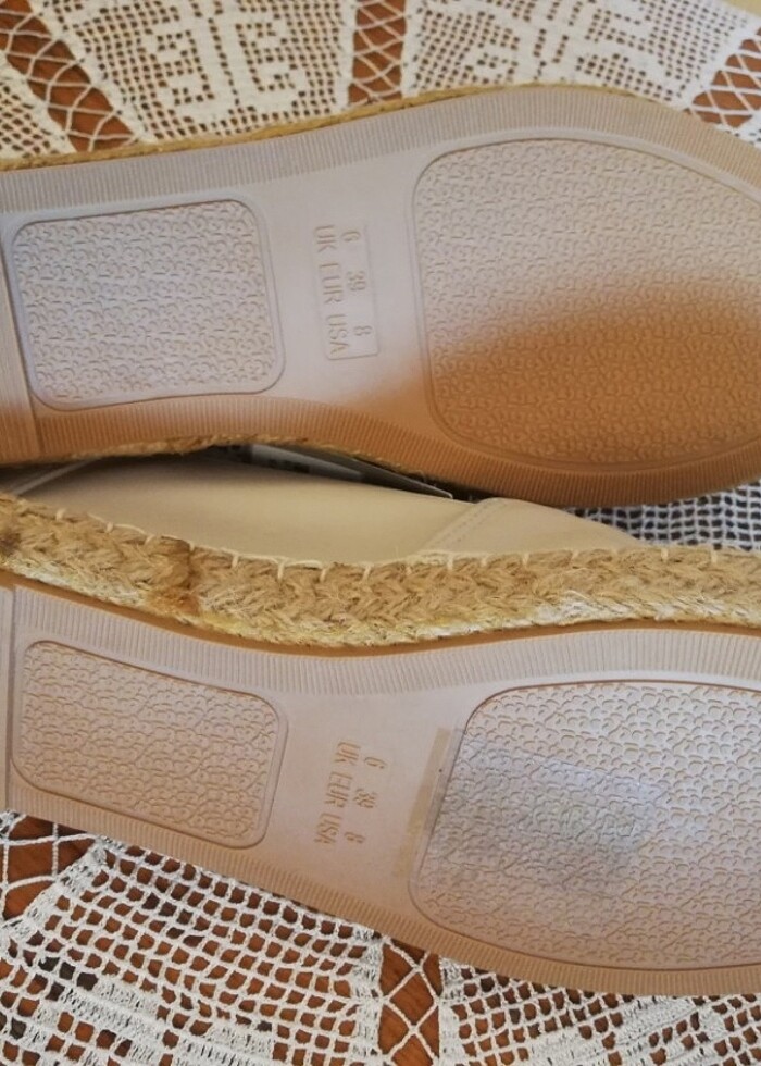 primark marka ucu lacivert krem espadril  - Görsel 4