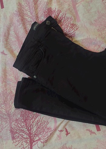 30 Beden Düğmeli Siyah Kadın Midi Kumaş Pantolon