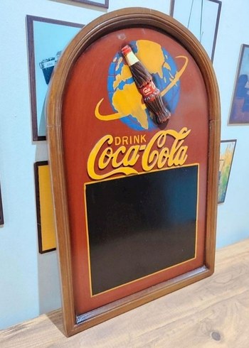 Antica Murrina 60x40 cm Country Corner ahşap vintage depose Coca Cola tablo