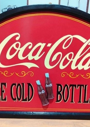 60x53 cm Country Corner ahşap vintage depose Coca Cola tablo