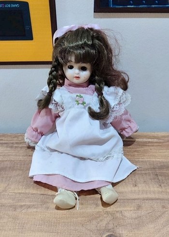 Beden Renk 32 cm Antika vintage porselen bebek hatasız