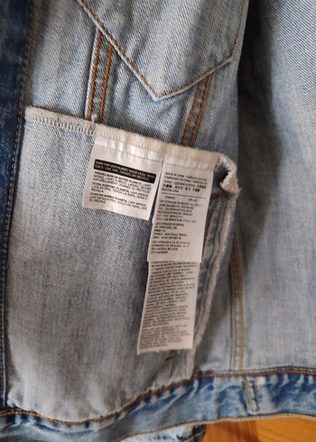 s Beden mavi Renk Orijinal 72334 Levi's S beden vintage hatasız kot ceket