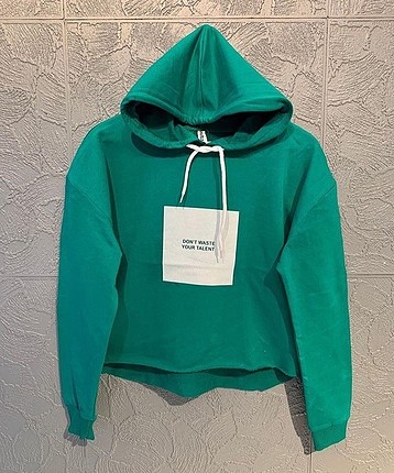 Yeşil cici sweatshirt