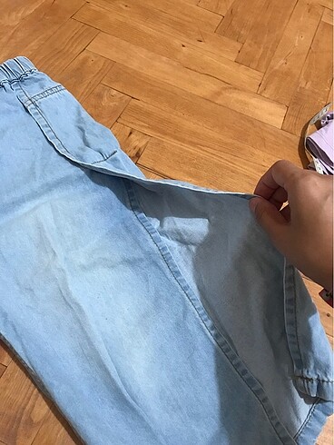 Koton Koton yırtmaçlı kot kapri pantolon