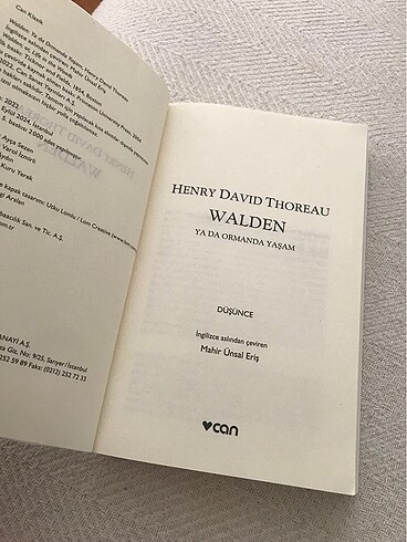 Beden Renk Walden can yayınları Thoreau