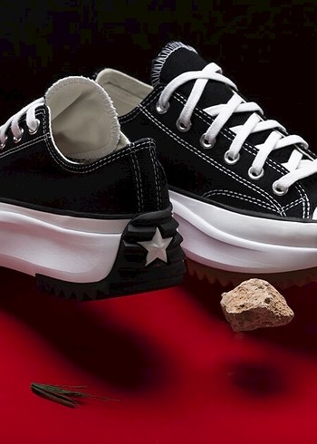 Siyah Platform Topuklu converse