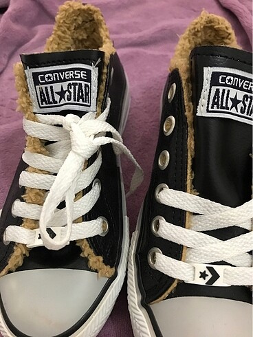Converse Sıfır etiketli deri converse spor ayakkabı