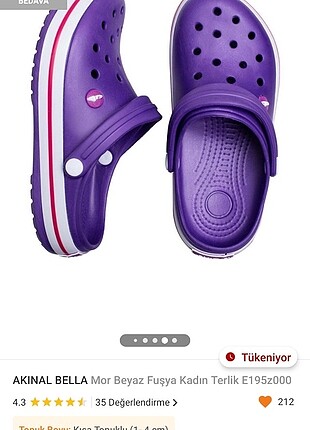 Mor crocs hastane terliği