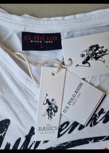 l Beden Us.polo assn Polo swet Tişört L beden beyaz renk